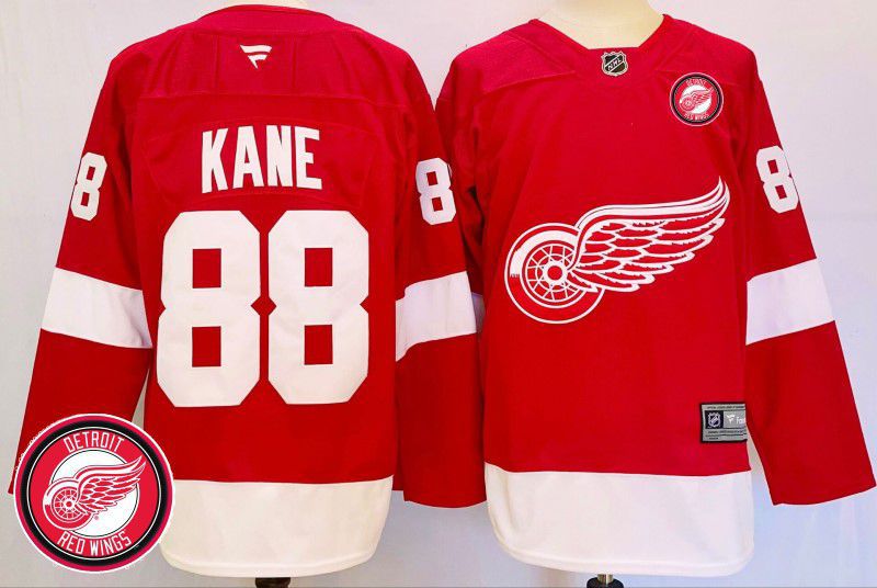 Men Detroit Red Wings #88 Kane Red Fanatics 2025 NHL Jersey style 5